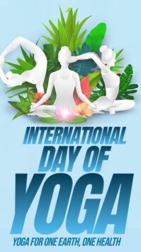 Blauw International Day of Yoga Ролик Reels в Instagram Template