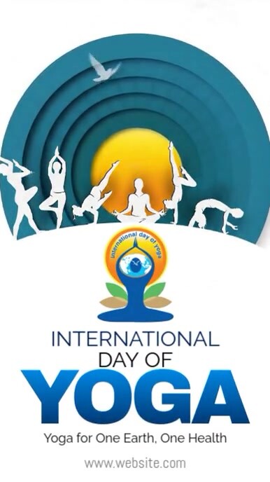 Illustrative International Day Of Yoga Instagram Story template
