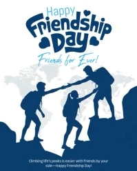 Illustrative International Friendship Day Instagram Portrait template