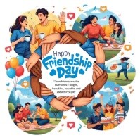 Illustrative International Friendship Day Instagram Post template