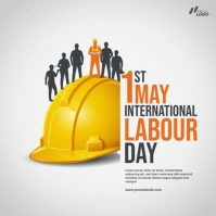 Illustrative International Labour Day Instagram Post template