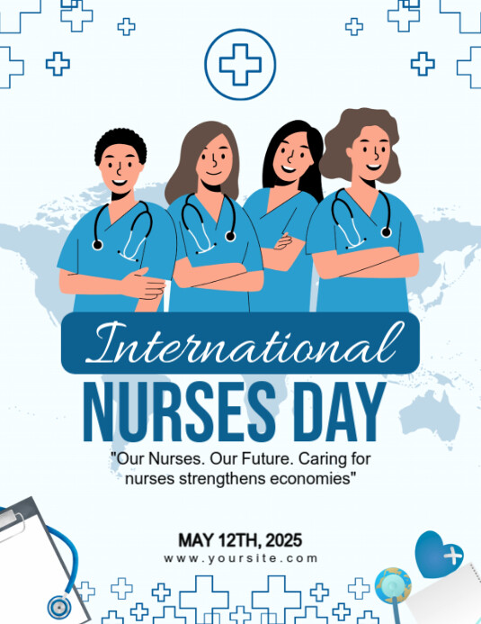 Illustrative International Nurses Day  Flyer (us Letter) template