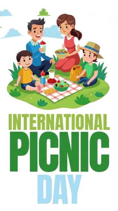 Illustrative International Picnic Day Instagram Story template