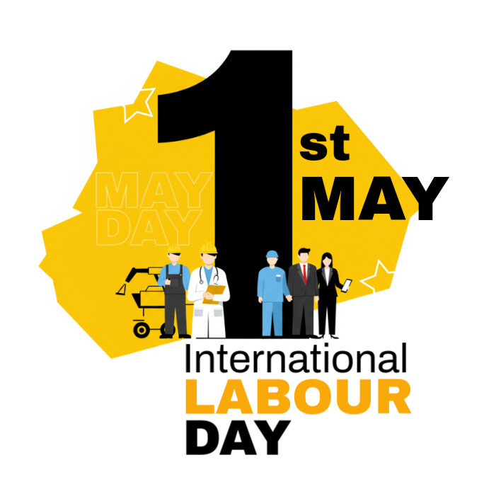 Illustrative International Worker's Day Instagram Post template
