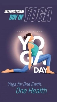 Illustrative International Yoga Day Instagram Reel template