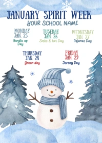 Illustrative January Spirit Week A6 template