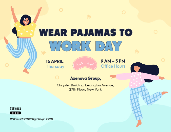 Illustrative Joyful Flyer Wear Pajamas Work Template | PosterMyWall