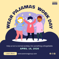 Ungu Wear Pajamas to Work Day Publicação no Instagram Template