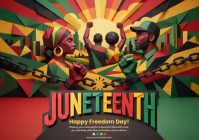 Juneteenth Celebration Poskaart Template