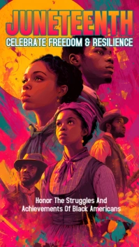 Illustrative Juneteenth Instagram Story template
