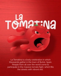 Illustrative La Tomatina Instagram Portrait template