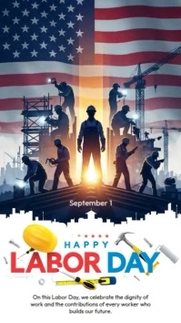 Illustrative Labor Day Instagram Story template