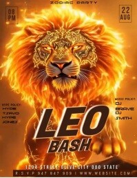 Illustrative Leo Bash  Flyer (us Letter) template