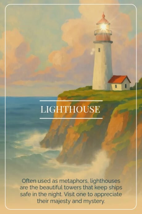 Lighthouse Poster.pdf Copy of Illustrative Lighthouse Day Poster | PosterMyWall