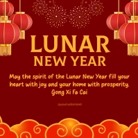 Illustrative Lunar New Year Instagram Post template