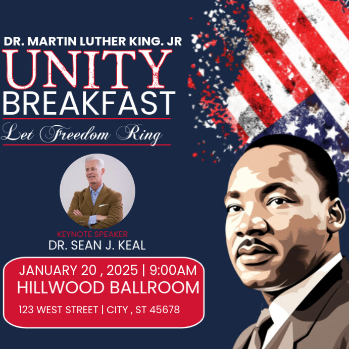 Copy of Illustrative Martin Luther King Jr Day Instagram Post ...