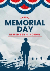 Illustrative Memorial Day A4 template