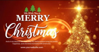 Illustrative Merry Christmas Wishes Facebook Shared Image template