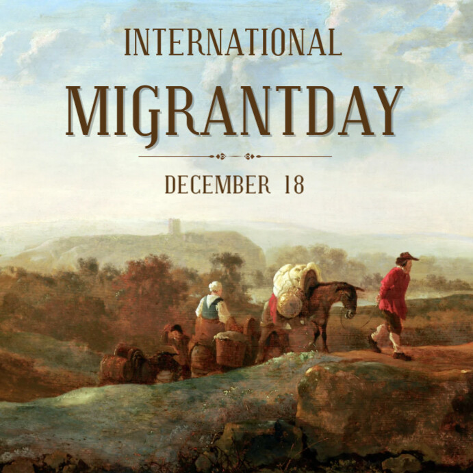 Copy of Illustrative Migrant Day Instagram Post | PosterMyWall