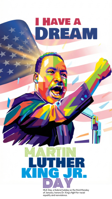Illustrative Mlk Day Instagram Story Template | PosterMyWall