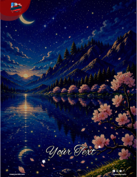 Violet Nature Landscape Ulotka Template