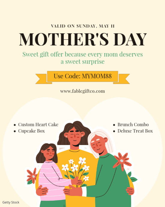 Illustrative Mother's Day Gift Offer Template Instagram Portrait