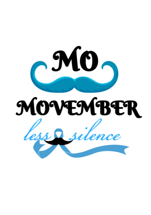 White Movember Awareness A5 Template | PosterMyWall