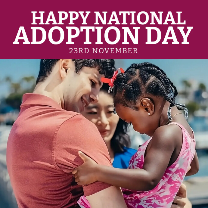 Illustrative National Adoption Day Instagram Post Template | PosterMyWall