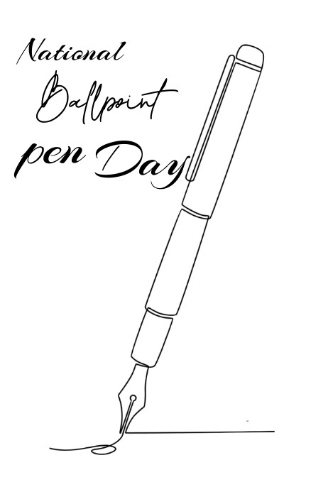 Illustrative National Ballpoint Pen Day Poste Template | PosterMyWall