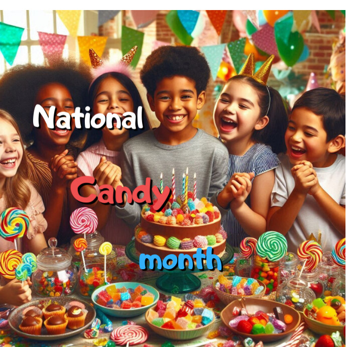 Illustrative National Candy Day  Instagram Post template