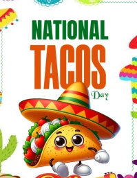 Illustrative National Tacos Day Template Flyer (us Letter)