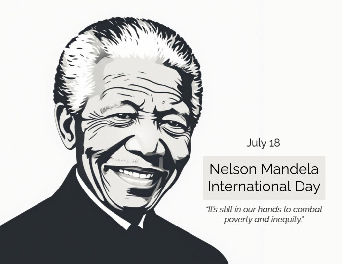 Illustrative Nelson Mandela International Day Flyer (us Letter) 传单(美国信函) template