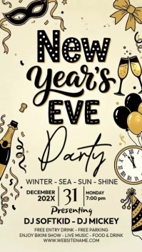 Illustrative New Year Celebration Instagram Story template