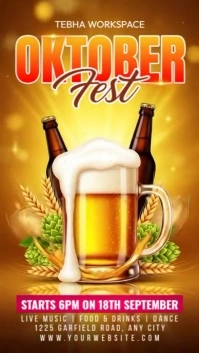Illustrative Oktoberfest Party Instagram Story template