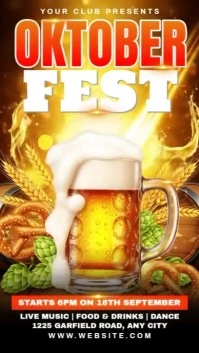Illustrative Oktoberfest Party Instagram Story template