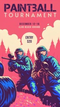 Illustrative Paintball Tournament Instagram Story template