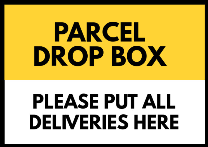 Illustrative Parcel Drop Box A4 Template | PosterMyWall