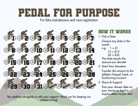 Illustrative Pick A Date To Donate Cycling Fundraiser Flyer (us Letter) 传单(美国信函) template