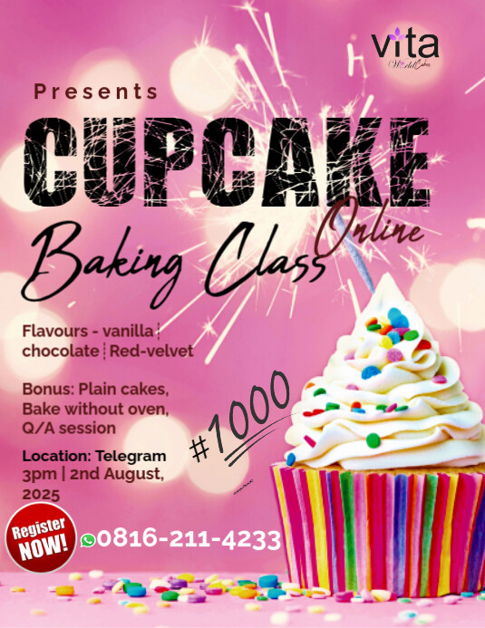 Illustrative Pink  Flyer (us Letter) template