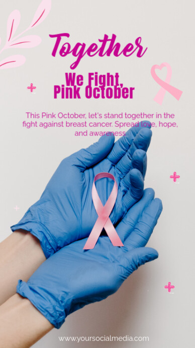 Illustrative Pink October Instagram Story Template | PosterMyWall