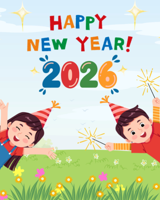 Illustrative Playful Happy New Year 2026 Instagram Post Instagram ...