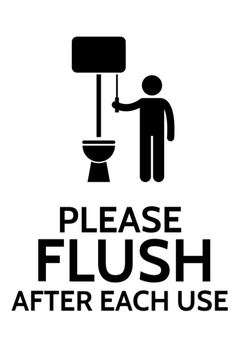 Copy of Illustrative Please Flush A4 | PosterMyWall