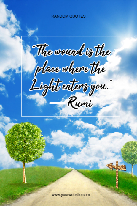 Random Quotes Today illustrative random quotes of the day poster Template | PosterMyWall