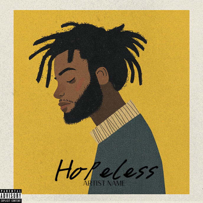 Sad Rapper Dreads Illustrative Rap Hip Hop R&b. Man Dreads Dreadlocks. Sad Song ...