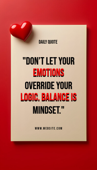 Illustrative Red Background Typography Inspirational Quote  Business Card 名片 template