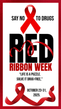 Illustrative Red Ribbon Week  Instagram Story template