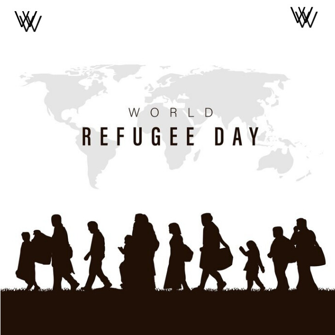 Illustrative Refugee Day Celebrations  Instagram Post template