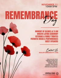 Illustrative Remembrance Day Flyer (us Letter template