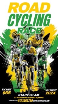 Illustrative Road Cycling Event Ad Digital Display (9:16) template