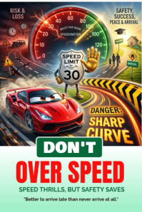 Road Safety Awareness Posters Template | PosterMyWall